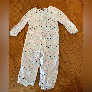 Toddler heart long sleeve romper